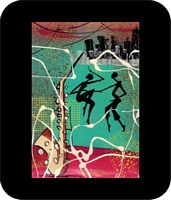 Cuban Sax Refrigerator Magnet